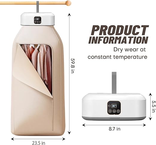 AiroViah - Portable Clothes Dryer + Ironing Machine